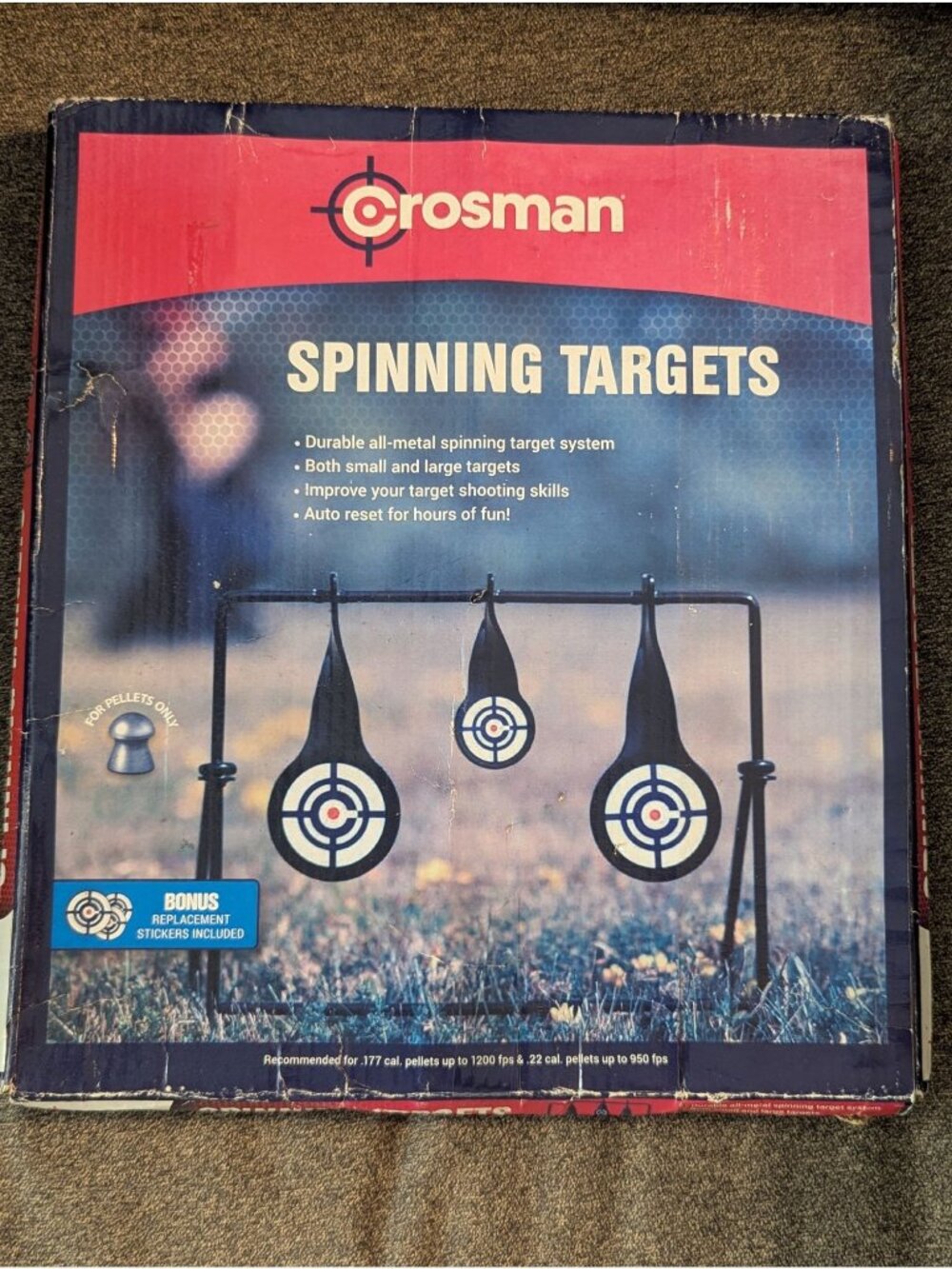 Crosman Spinning Targets Multi-Size All-Metal Target System W/ Auto Reset & Repl